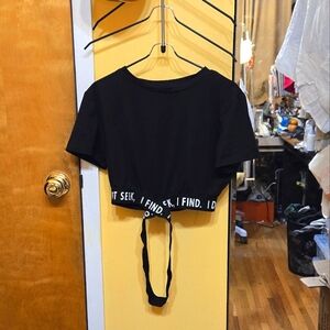 wrap around crop top tshirt